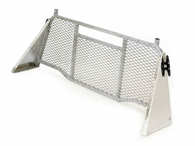 The sides of the cab & truck divider made of galvanised expanded metal with two plate to support.