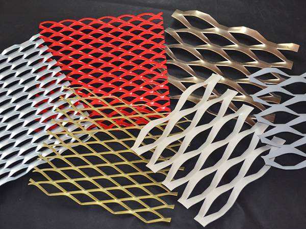 Raised expanded metal sheet in 6 different colors