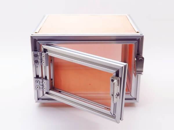 Faraday cage placed on the table