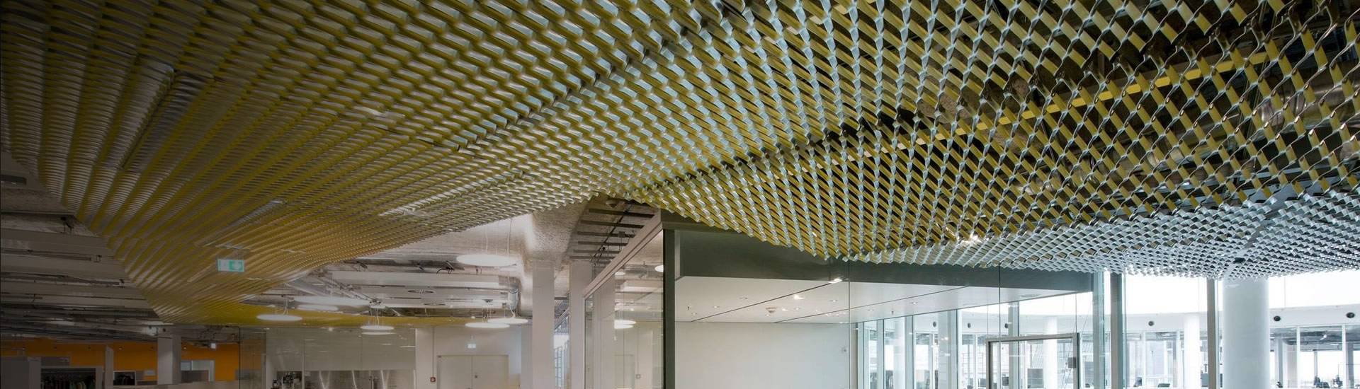 Decorative expanded metal mesh for interior ceiling decoration