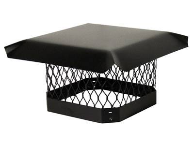 A square shape expanded metal chimney cap on the white background.