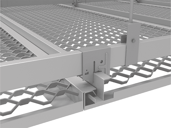 A detailed diagram of the installation of the hook-on system